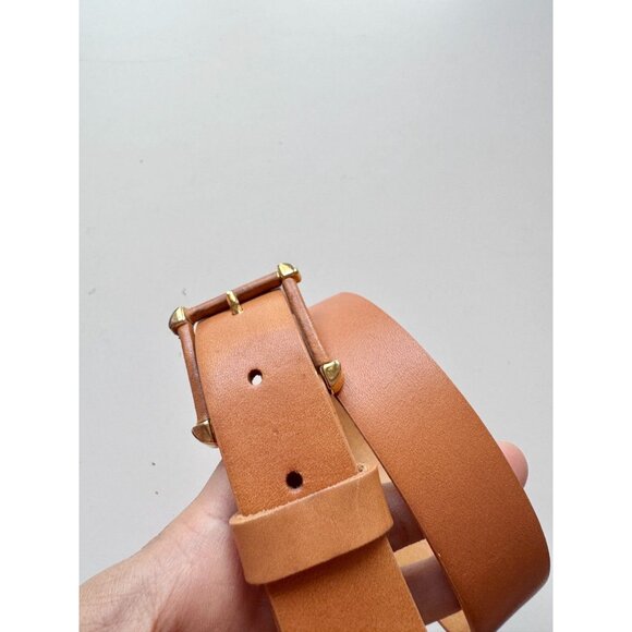 Vintage EMMANUEL Brown Leather Hip Belt, Size L - Made in Canada - Picture 2 of 10